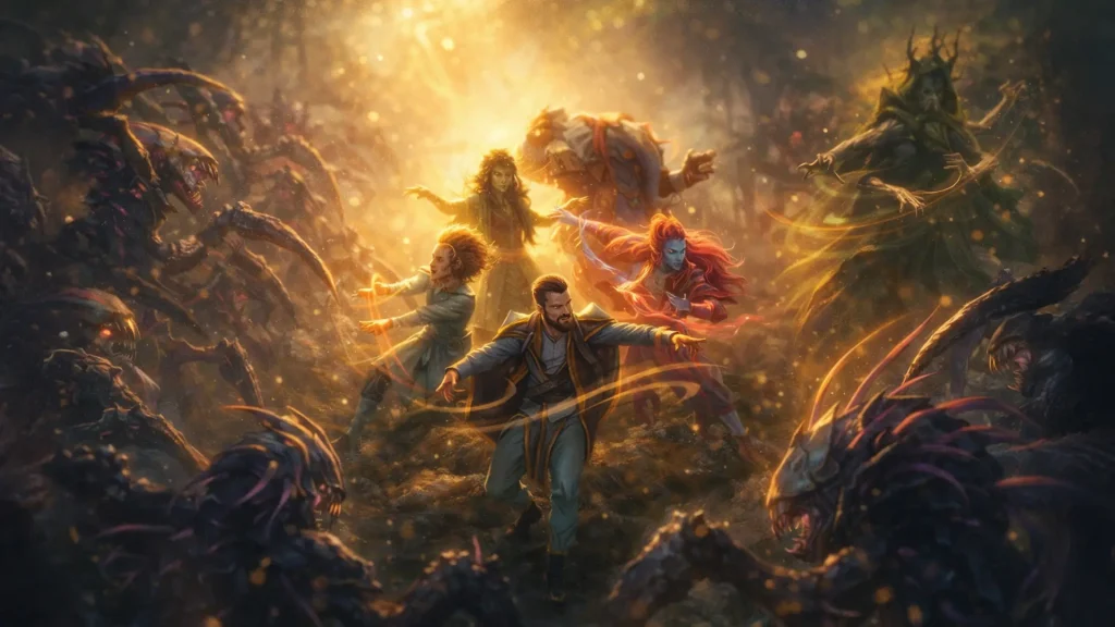 Affiche de l'Avant-Première Magic the Gathering Secrets of Strixhaven à Caux